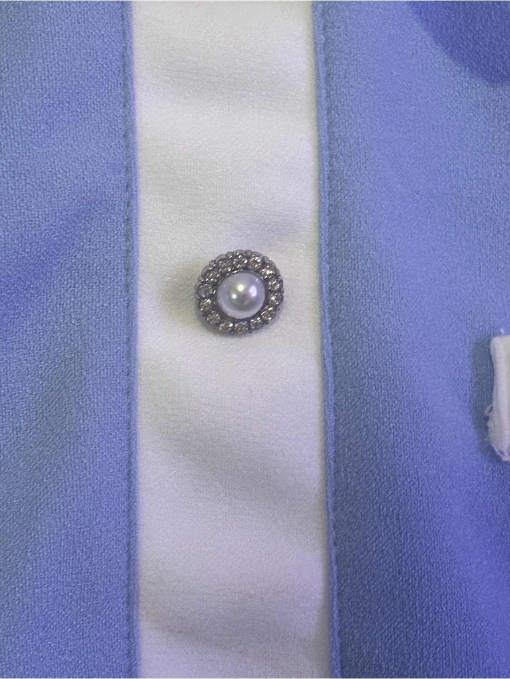 Periwinkle Blue Mod Front Button Dress Cosplay Stewardess M - Picture 4 of 5